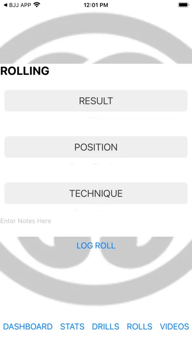 Capturas de pantalla de BJJ Training Notes
