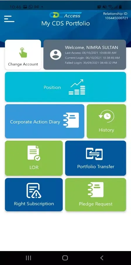 CDC Access Screenshots