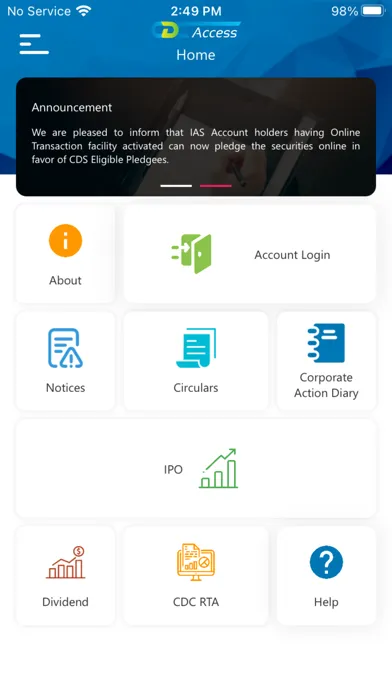 CDC Access Mobile Application 스크린샷