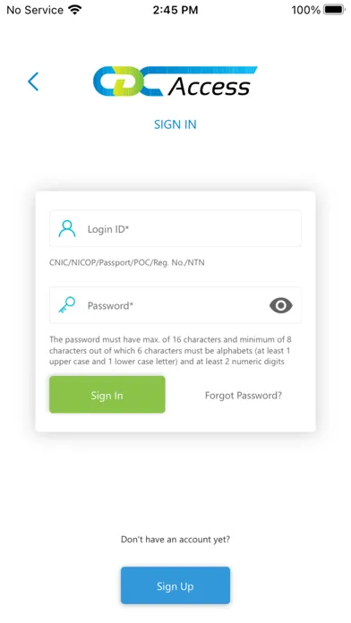 CDC Access Mobile Application 스크린샷