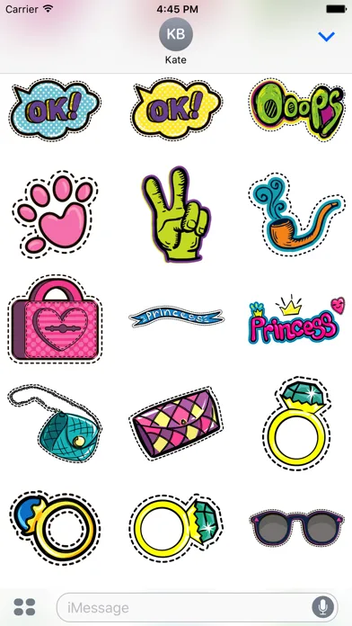 Dashed Fashion Stickers سکرین شاٹس