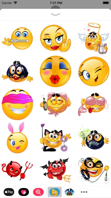 Capturas de tela do Rude Emoji Stickers