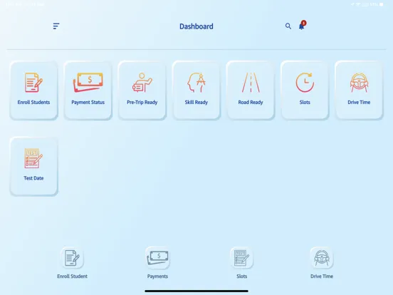 Tangkapan layar CDL Prep App iPad 
