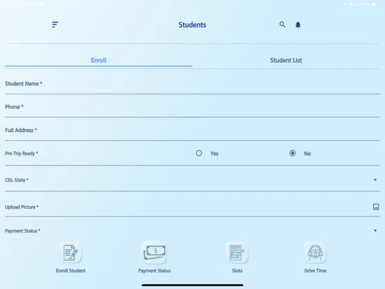 Tangkapan layar CDL Prep App iPad 