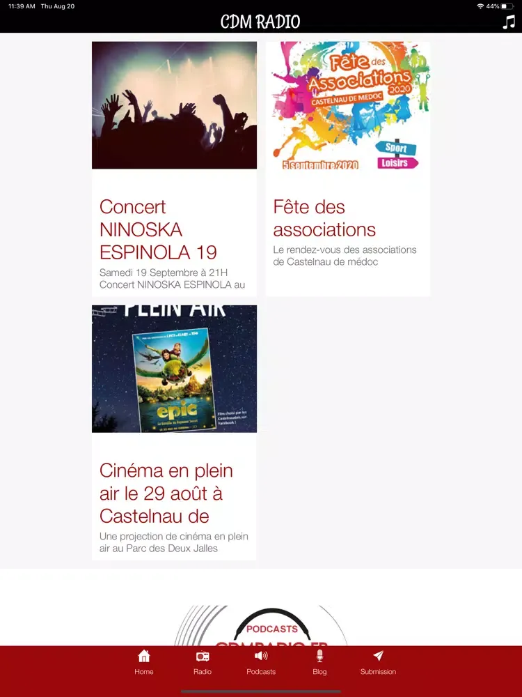 Zrzuty ekranu CDM RADIO iPad 