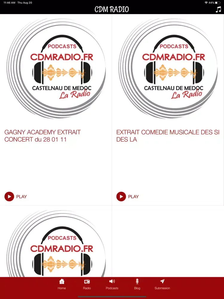 Zrzuty ekranu CDM RADIO iPad 