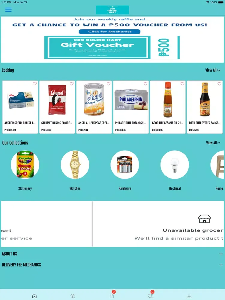 Capturas de tela do CDO Online Mart iPad 