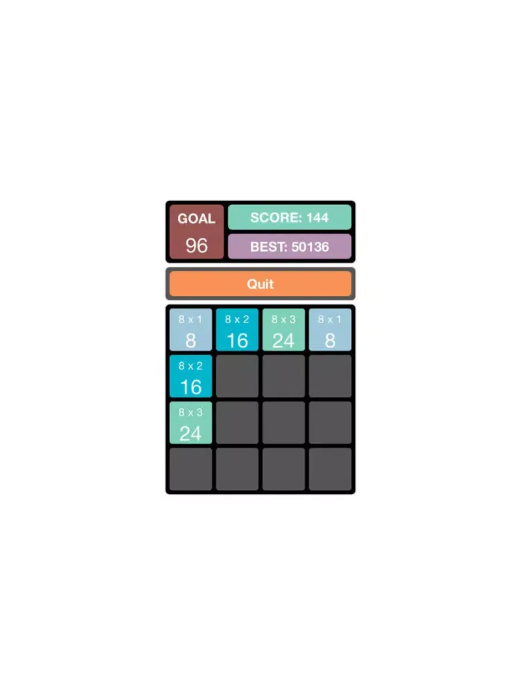 Multiply 2048 Style - A fun math game for children to learn multiplication and times tables iPad 應用截圖