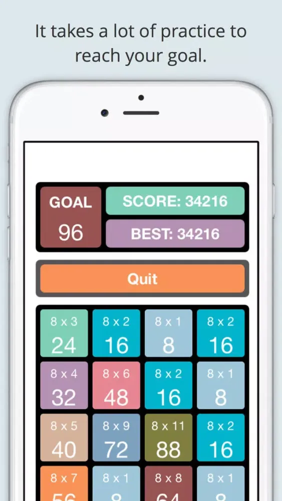 Multiply 2048 Style - A fun math game for children to learn multiplication and times tables應用截圖