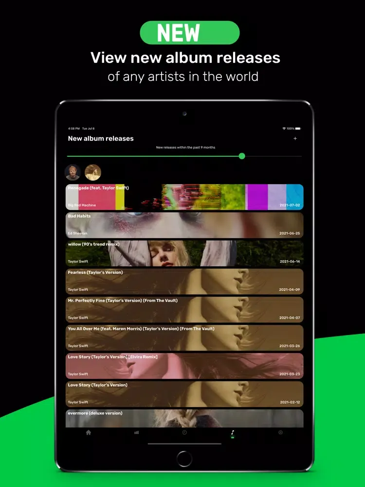 Music Statistics for Spotify iPad 應用截圖
