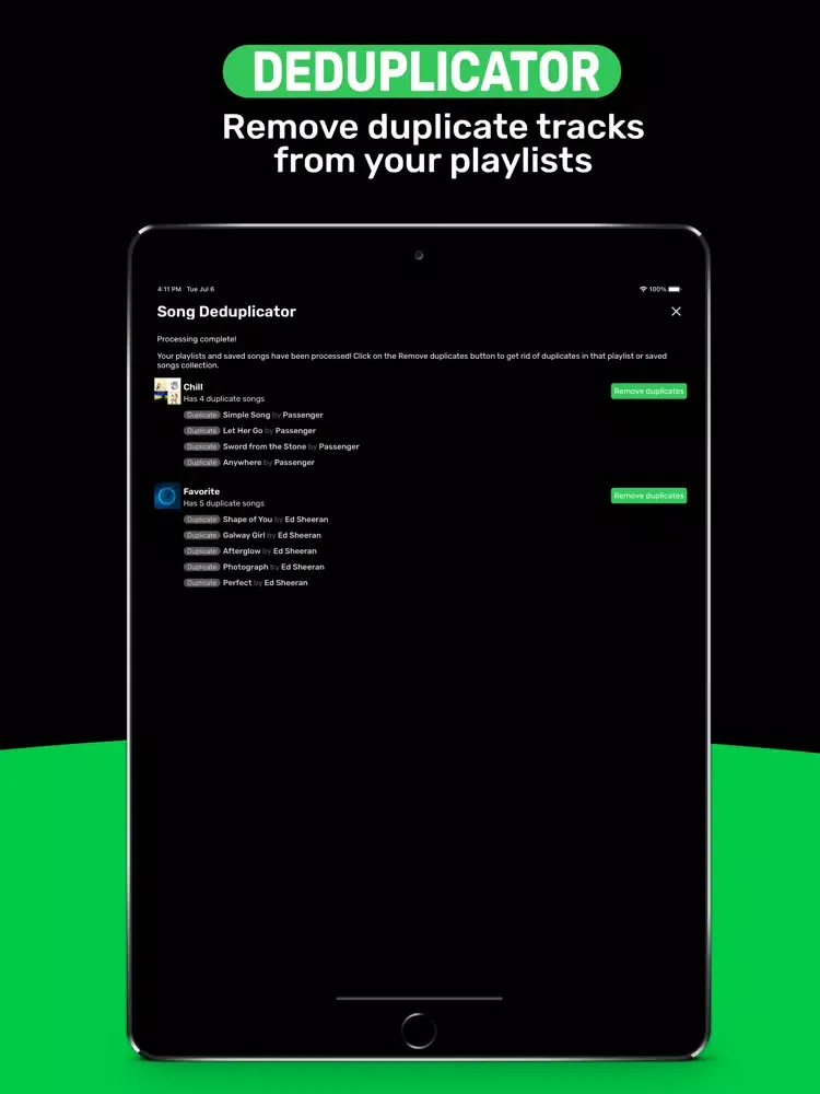 Music Statistics for Spotify iPad 應用截圖