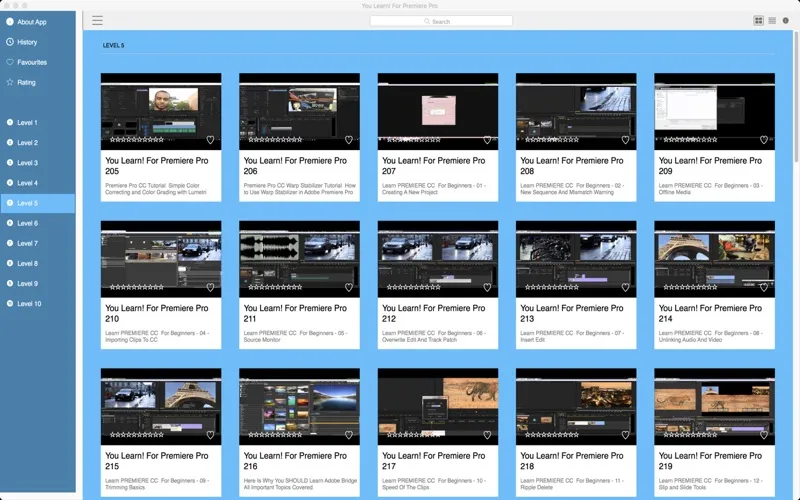 Capturas de pantalla de You Learn! For Premiere Pro