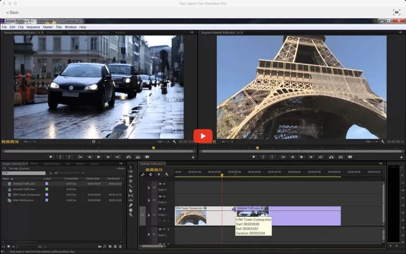 Capturas de pantalla de You Learn! For Premiere Pro