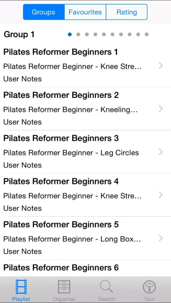 Zrzuty ekranu Pilates Reformer Beginners