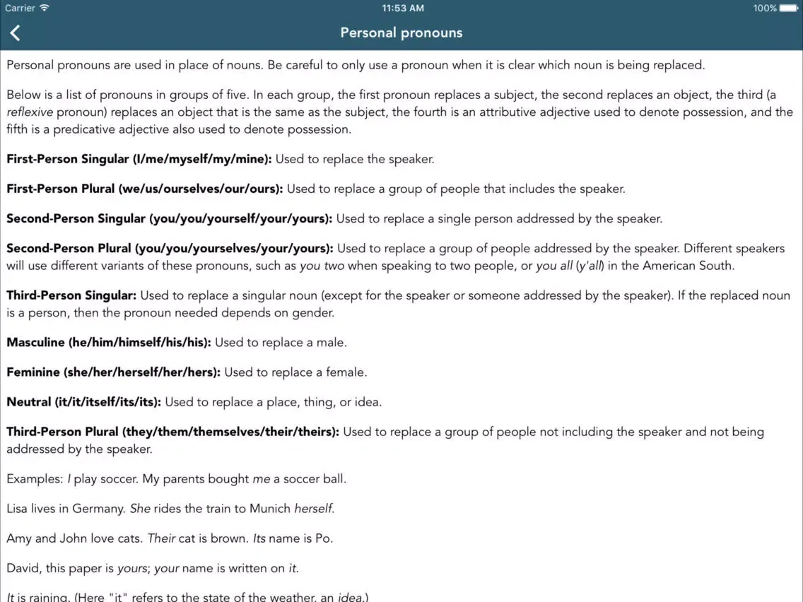 ภาพหน้าจอของ My English Class iPad 