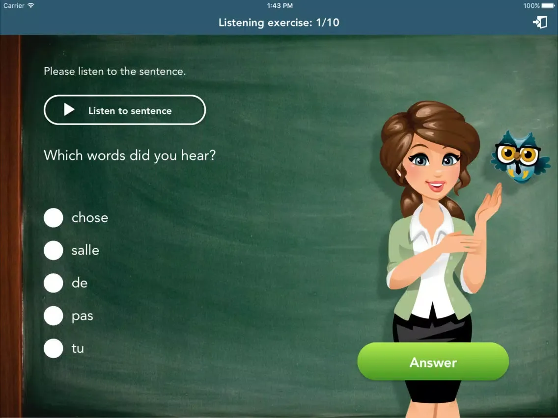 Capturas de tela do French Class School Edition iPad 