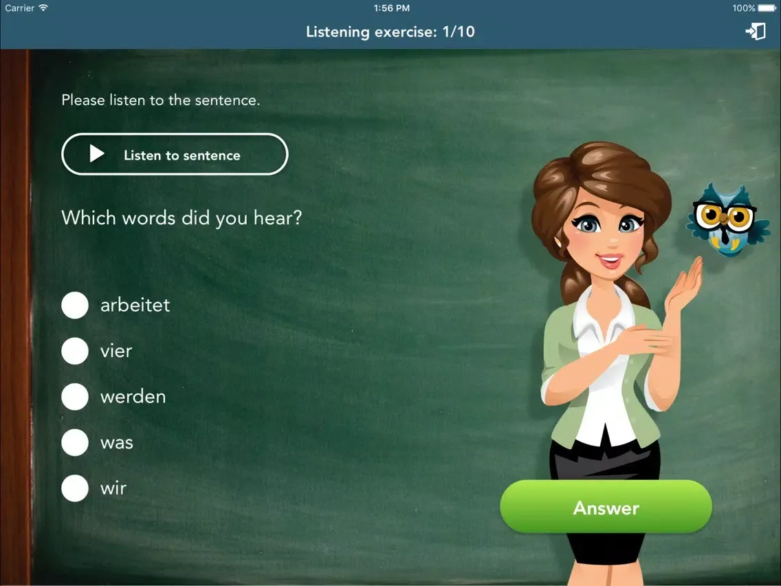 German Class iPad  Ekran Görüntüleri