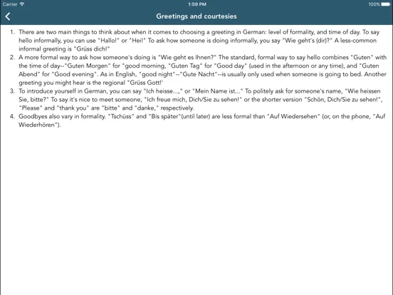 Zrzuty ekranu German Class Lite iPad 