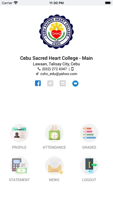 Tangkapan skrin Cebu Sacred Heart College Main
