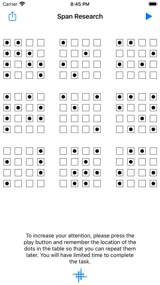 Dots Attention - Span Research سکرین شاٹس