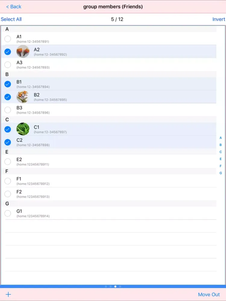 Ảnh chụp màn hình của Comprehensive Address Books+ iPad 