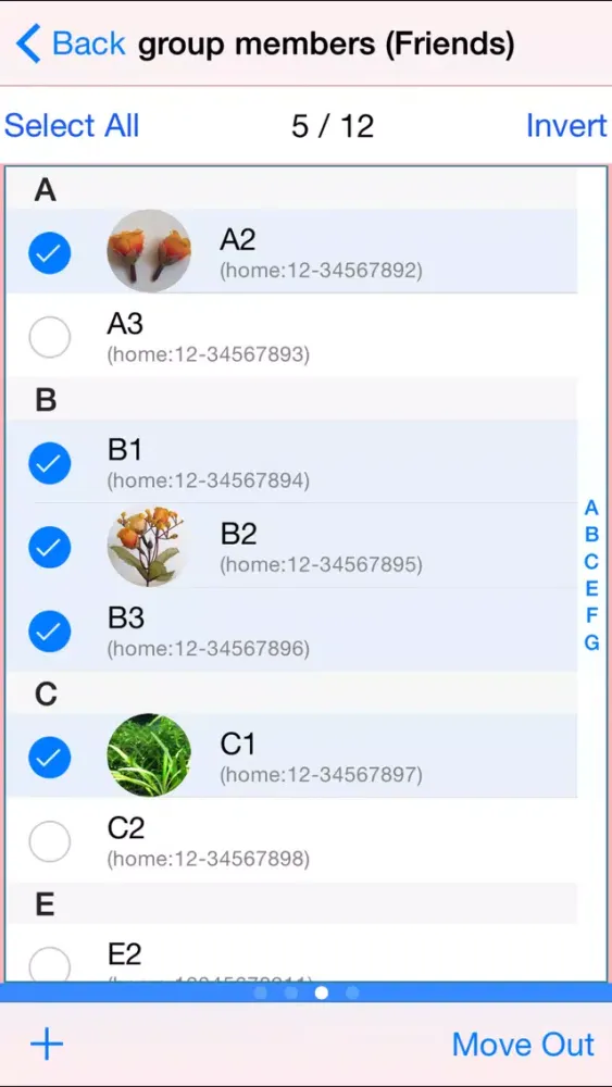 Ảnh chụp màn hình của Comprehensive Address Books+