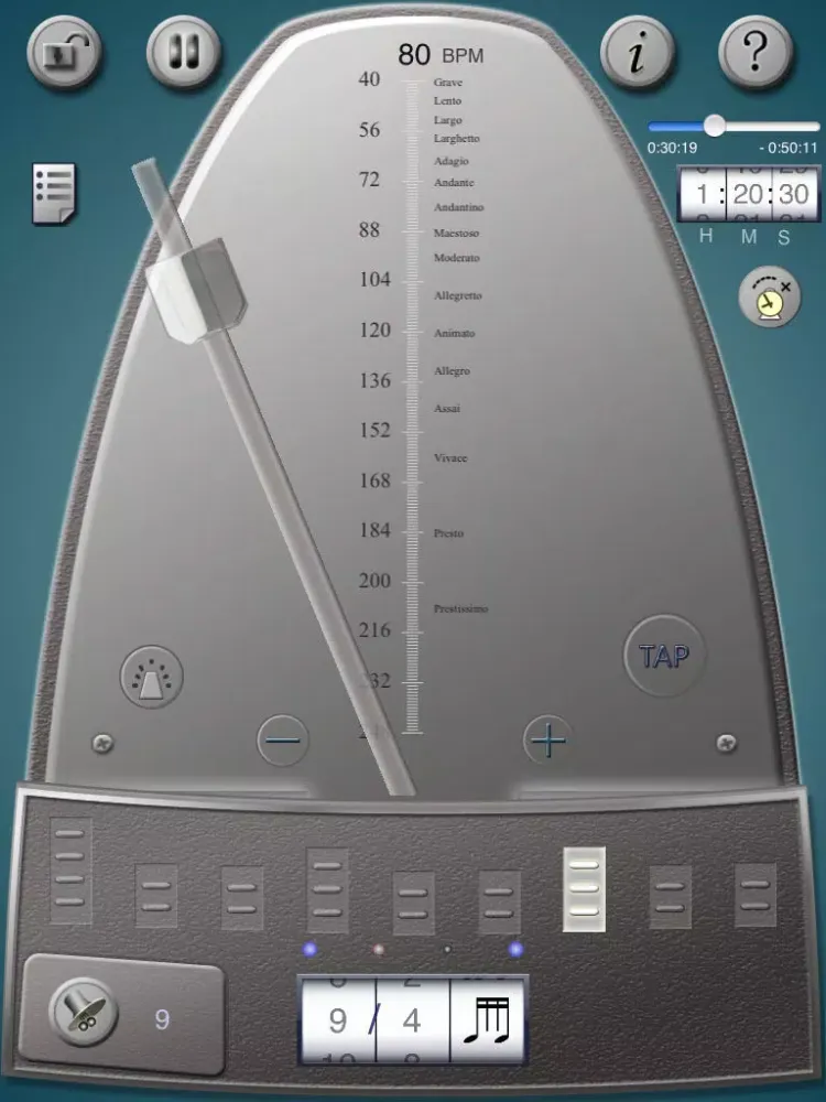 Tangkapan skrin Lifelike Mechanical Metronome iPad 