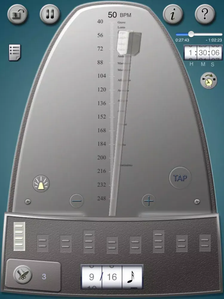 Tangkapan skrin Lifelike Mechanical Metronome iPad 