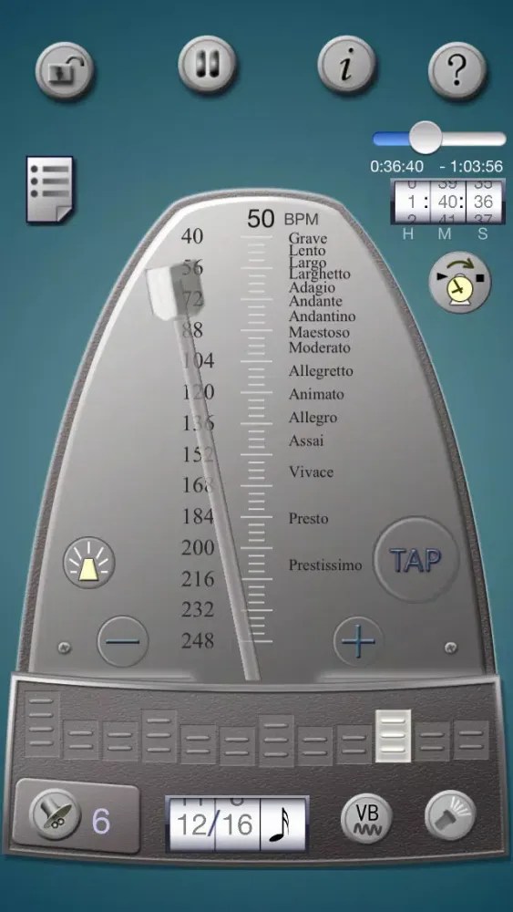 Tangkapan skrin Lifelike Mechanical Metronome