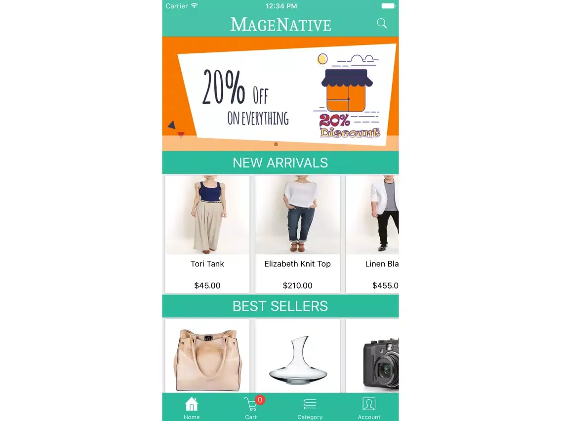 Capturas de pantalla de MageNative App For Magento 1 iPad 