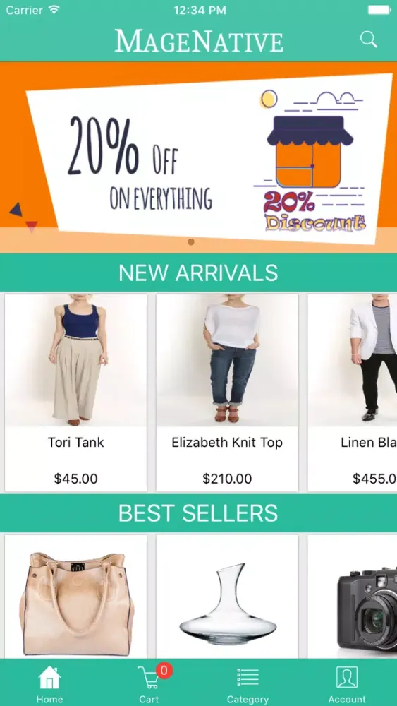 Capturas de pantalla de MageNative App For Magento 1