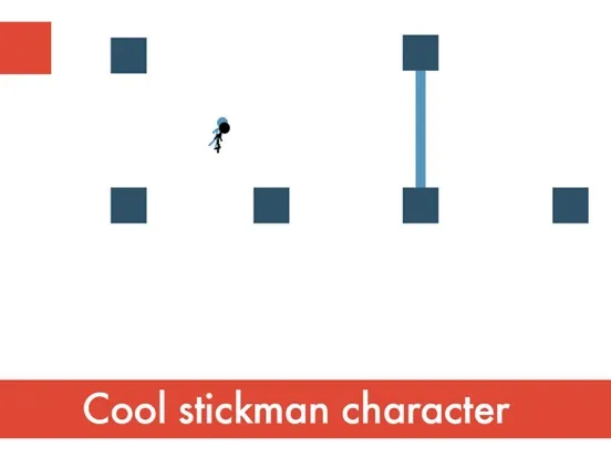 Christmas Stick Man Tap Line dodge Games for kids iPad  スクリーンショット