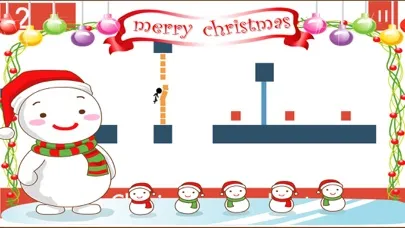 Christmas Stick Man Tap Line dodge Games for kids スクリーンショット