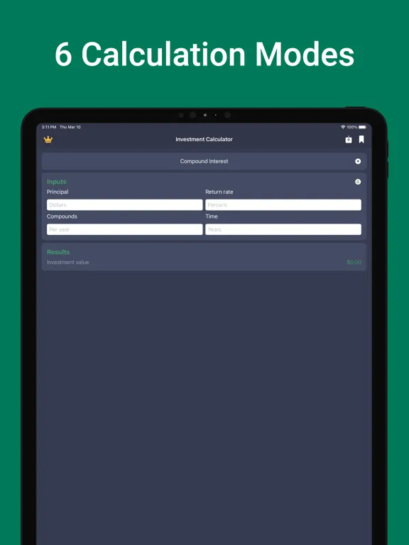 تصاویر Investment Calculator - Invest iPad 