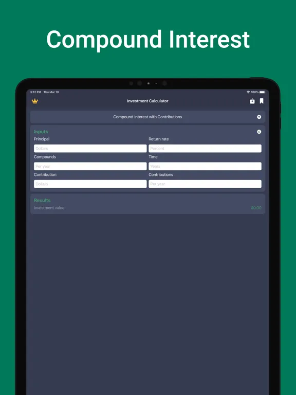 تصاویر Investment Calculator - Invest iPad 