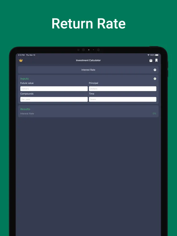 تصاویر Investment Calculator - Invest iPad 