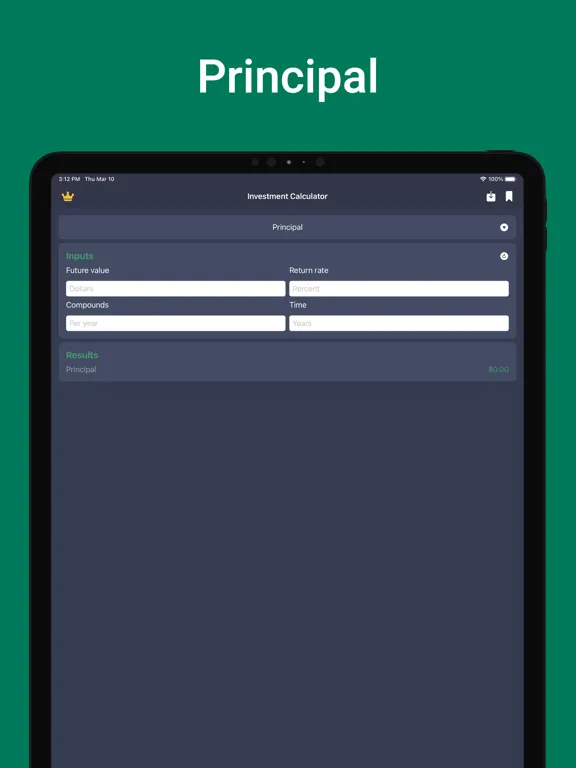 تصاویر Investment Calculator - Invest iPad 
