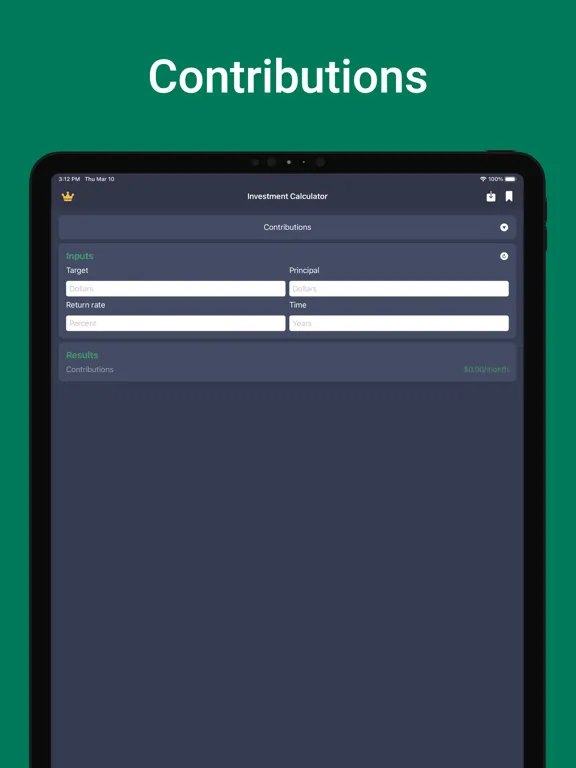 تصاویر Investment Calculator - Invest iPad 