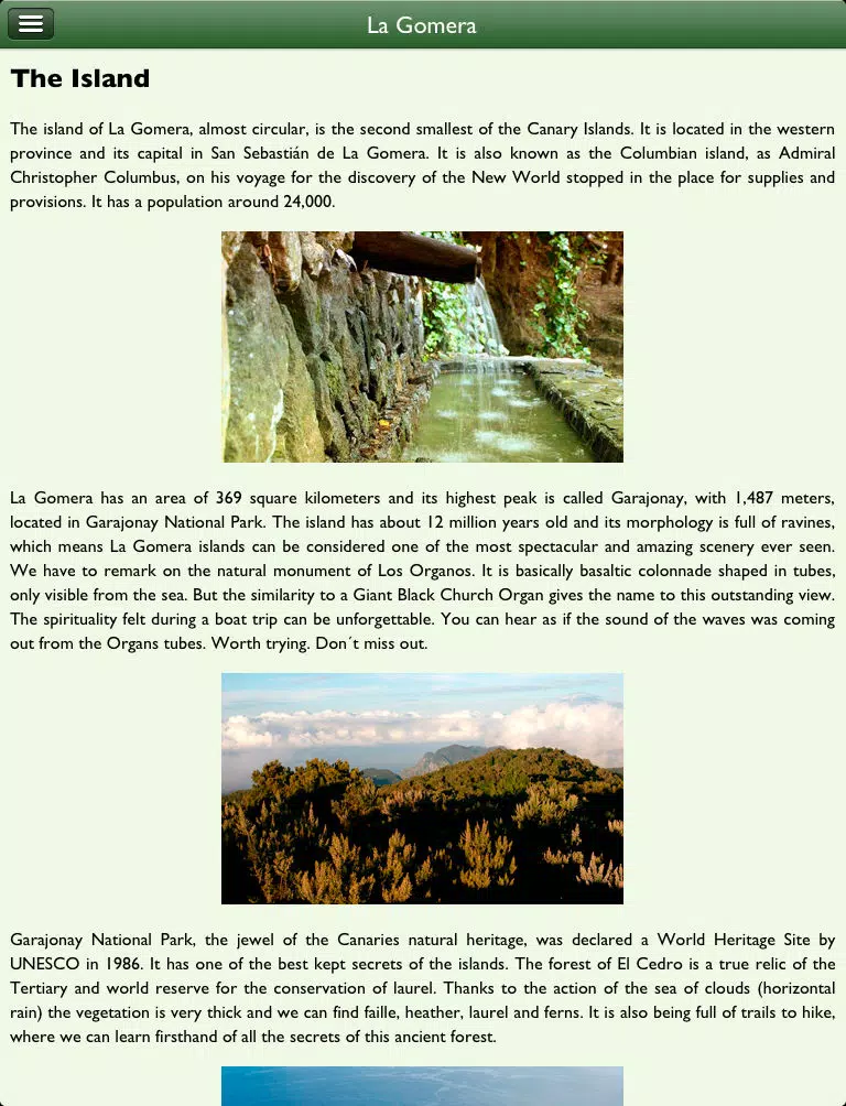 Capturas de pantalla de La Gomera Guide iPad 