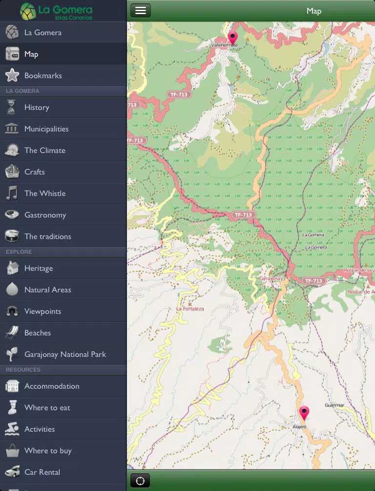 Capturas de pantalla de La Gomera Guide iPad 