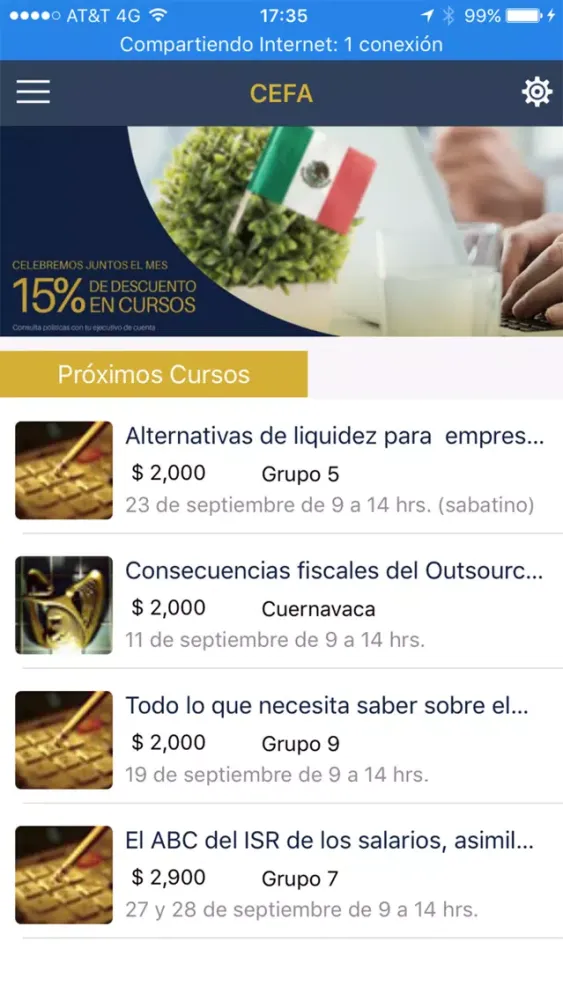Screenshot di cefa