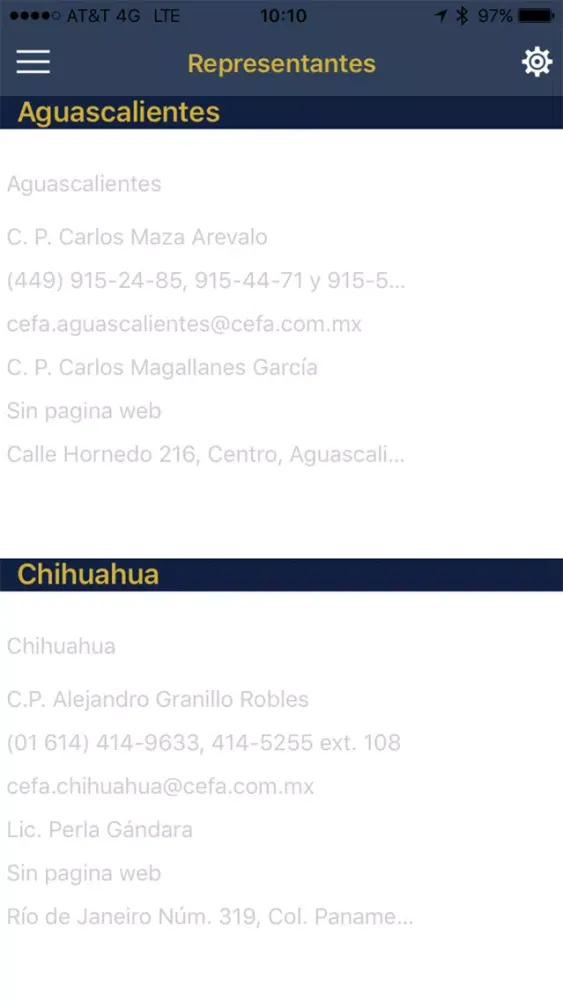 Screenshot di cefa