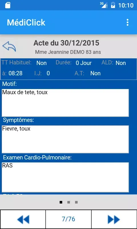 Capturas de tela do MédiClick Mobile Edition