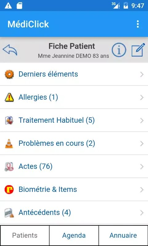 Capturas de tela do MédiClick Mobile Edition