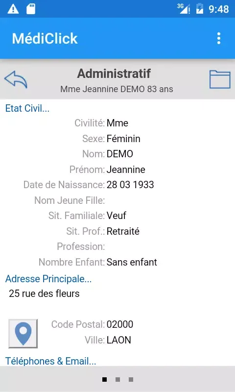 Capturas de tela do MédiClick Mobile Edition