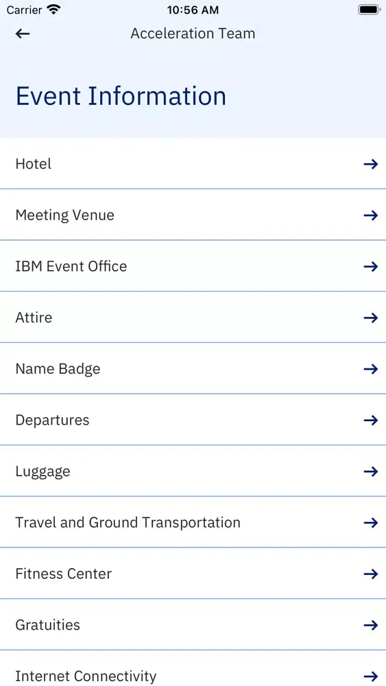 Tangkapan skrin Attendee App for IBM AT2022