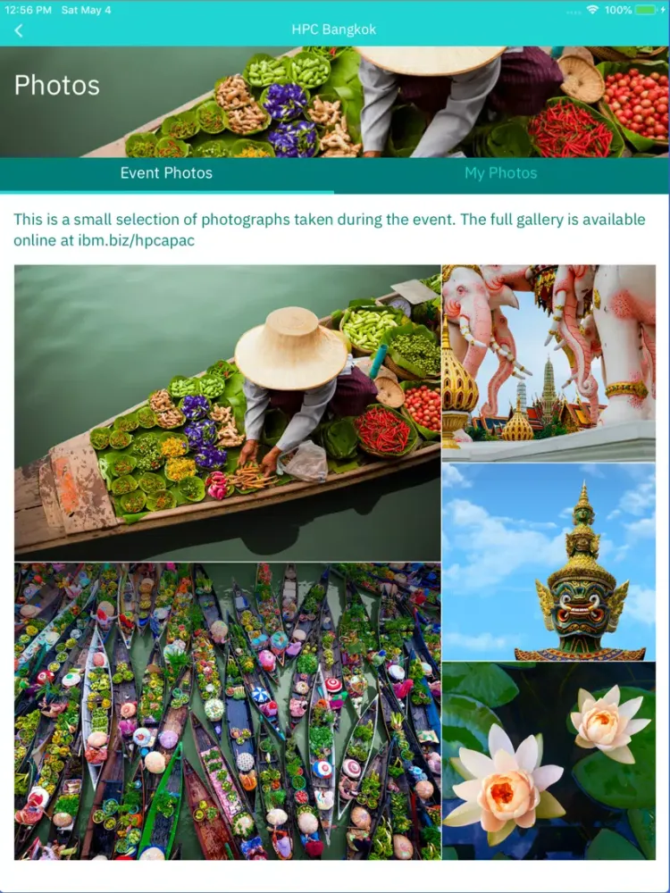 ภาพหน้าจอของ HPC Bangkok iPad 