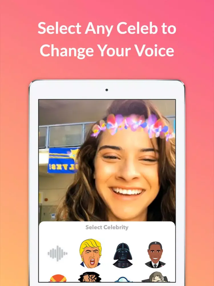 Celebrity Voice Changer -Prank iPad  स्क्रीनशॉट