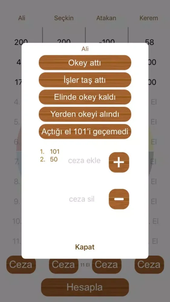 101 Puan Hesapla Screenshots
