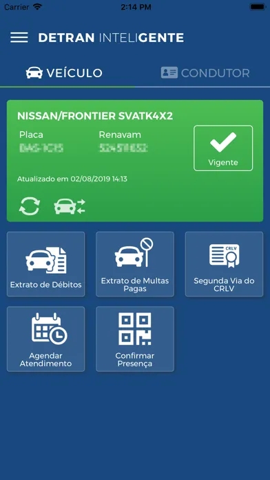 Скриншоты Detran/PR InteliGENTE